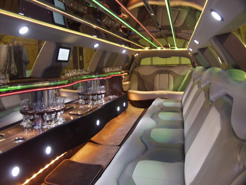 Лимузин Линкольн внутри