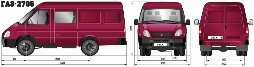 Соболь ГАЗ-2705 габариты