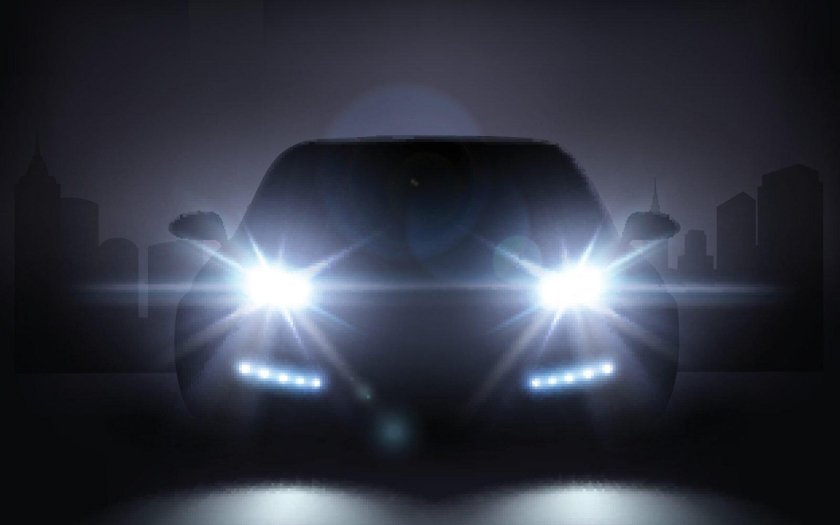 Векторные фары авто