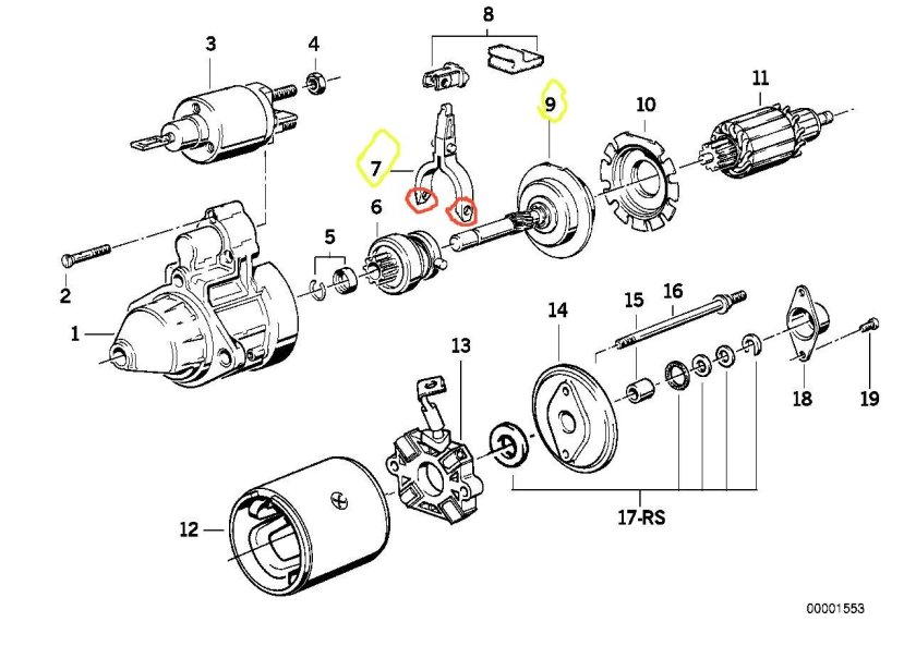 Стартер схема БМВ е60 2.5