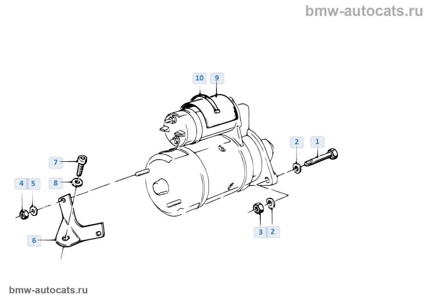 Болт крепления стартера БМВ е36 м52