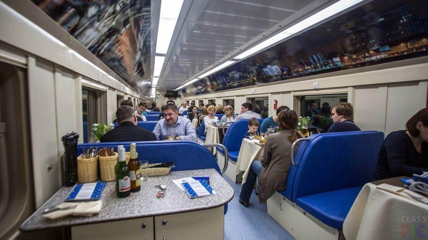 Вагон ресторан в Сапсане