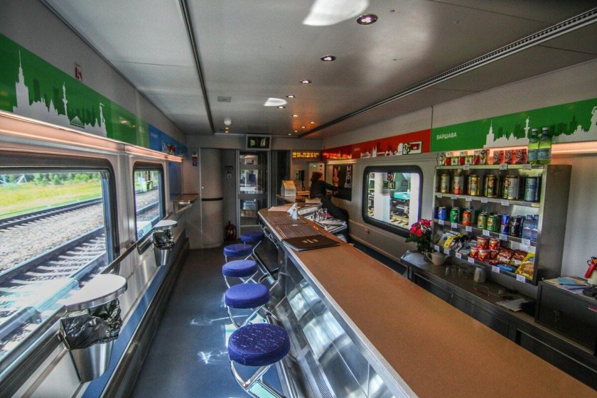 Поезд Сапсан вагон бистро