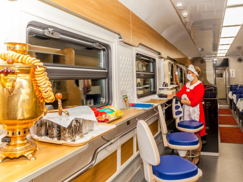 Вагон ресторан поезда Сочи Гагры