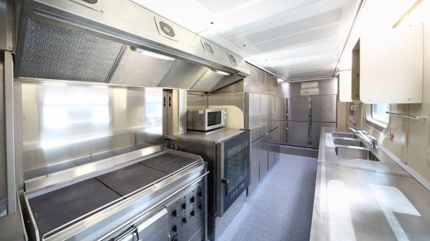 Кухня вагона ресторана