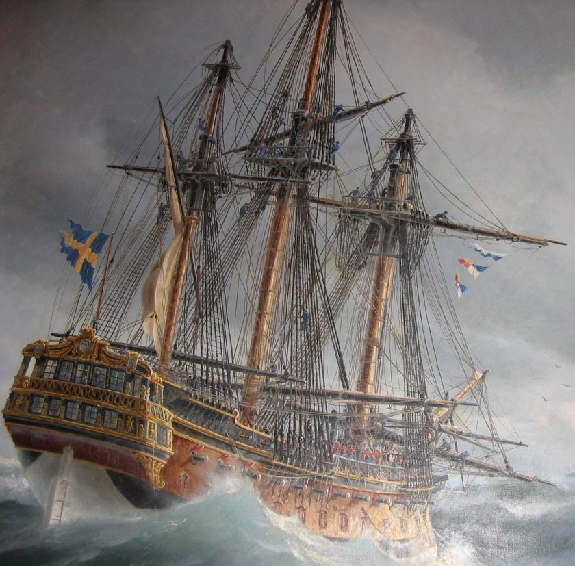 Парусный корабль Кристиан 18век