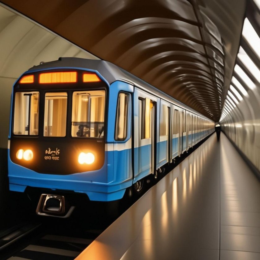 Поезд метро нева