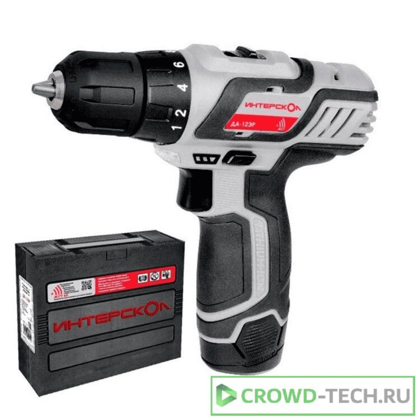 Шуруповерт аккумуляторный да-12эр Интерскол