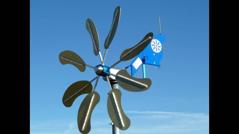 Многолопастный ветрогенератор горизонтальный