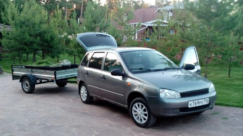 Лада Калина универсал с прицепом