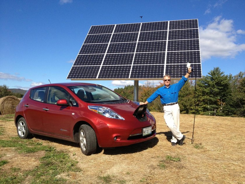 Солнечные панели на Nissan Leaf