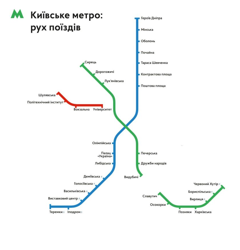 Киевский метрополитен карта 2022