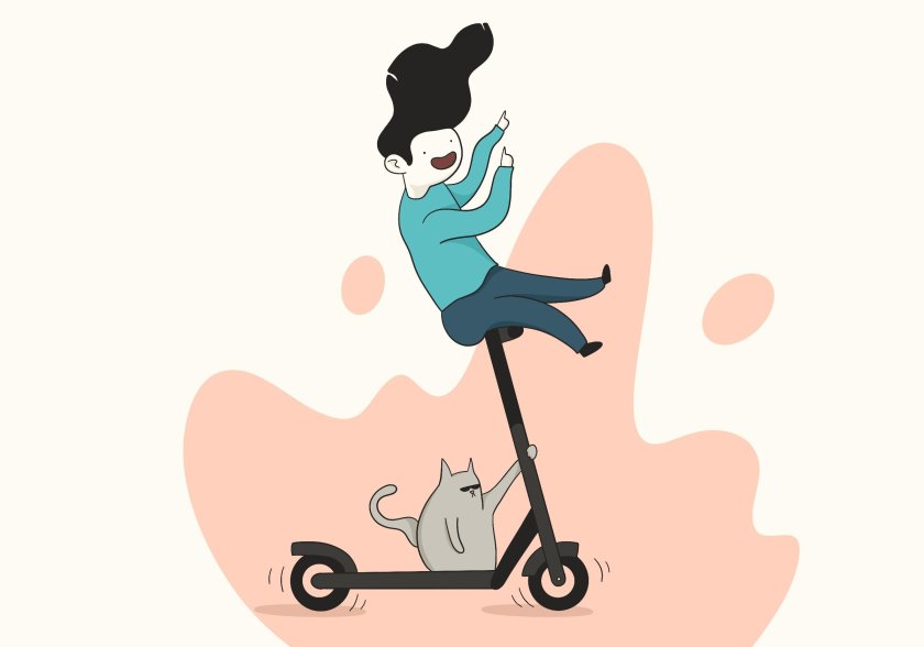Самокат иллюстрация
