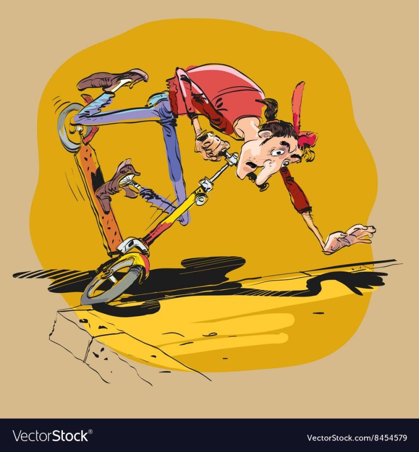 Самокат карикатура