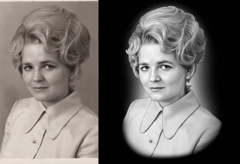 Ретушь портрета на памятник