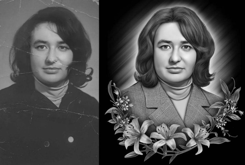 Ретушь для гравировки на памятниках