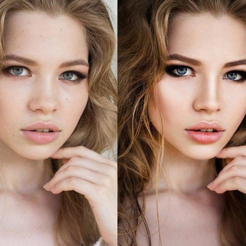 Ретушь до и после