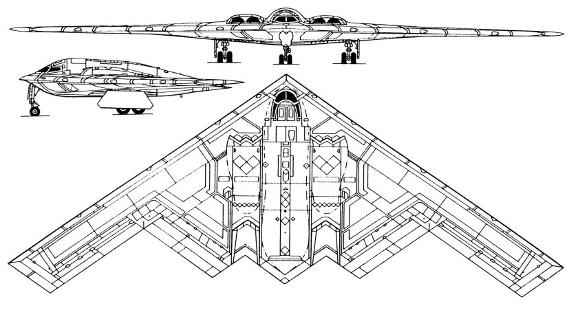 Northrop b-2 Spirit чертежи
