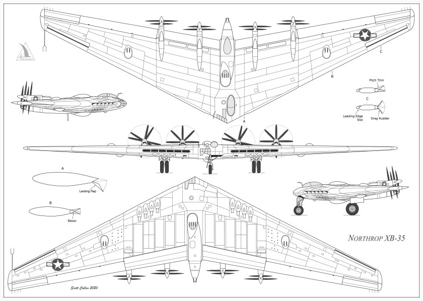 Horten ho IX чертеж