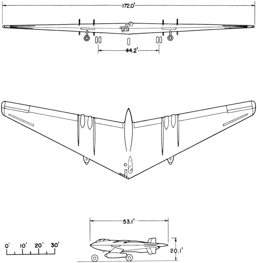 Летающее крыло FX 61 чертеж