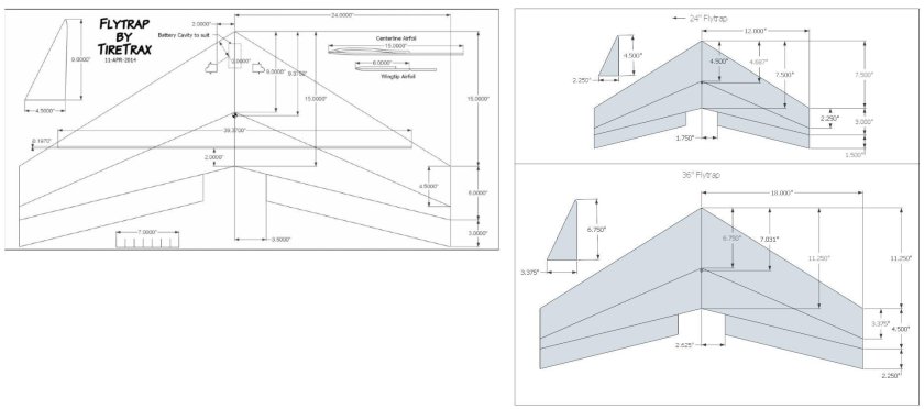 Летающее крыло FX 61 чертеж