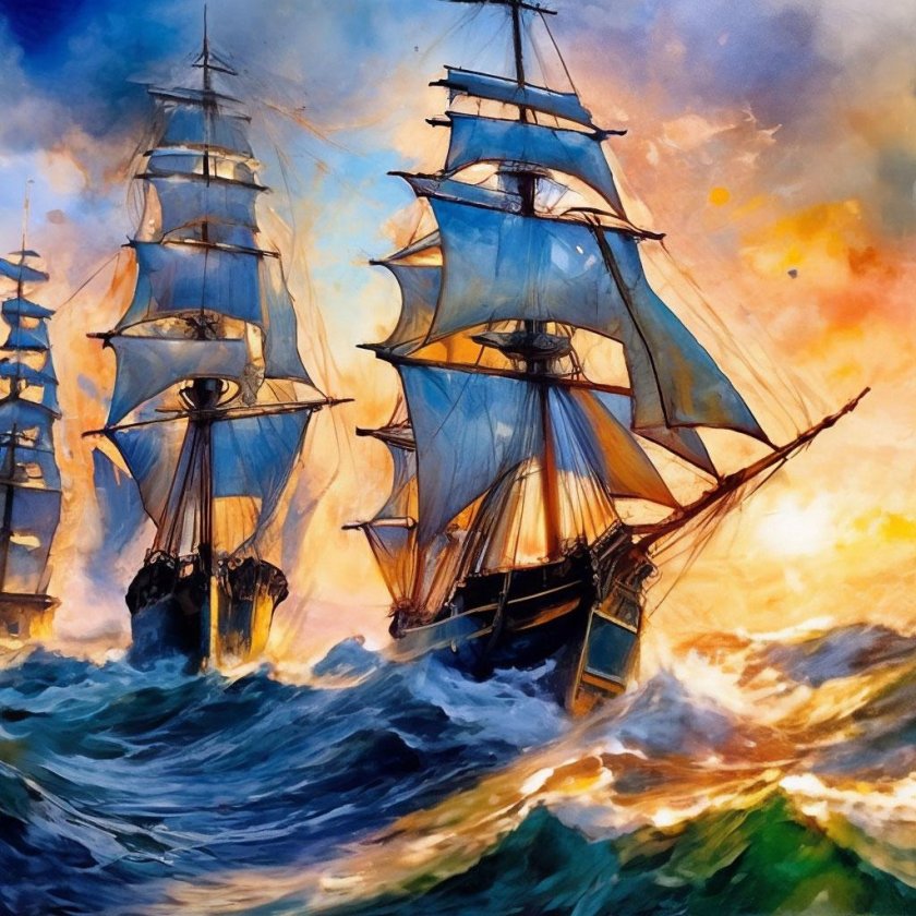 Корабли с парусами