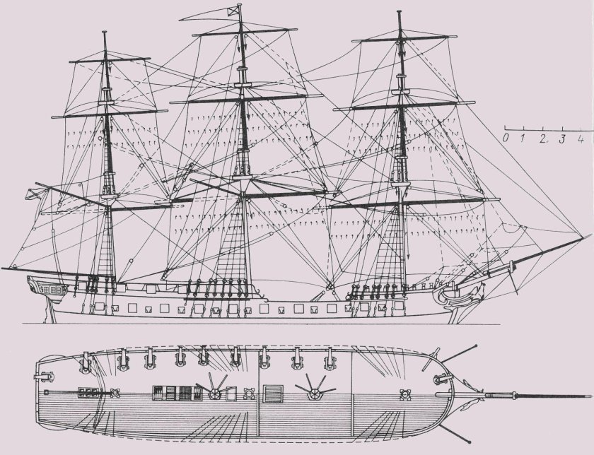 Парусно винтовой Фрегат Александр Невский
