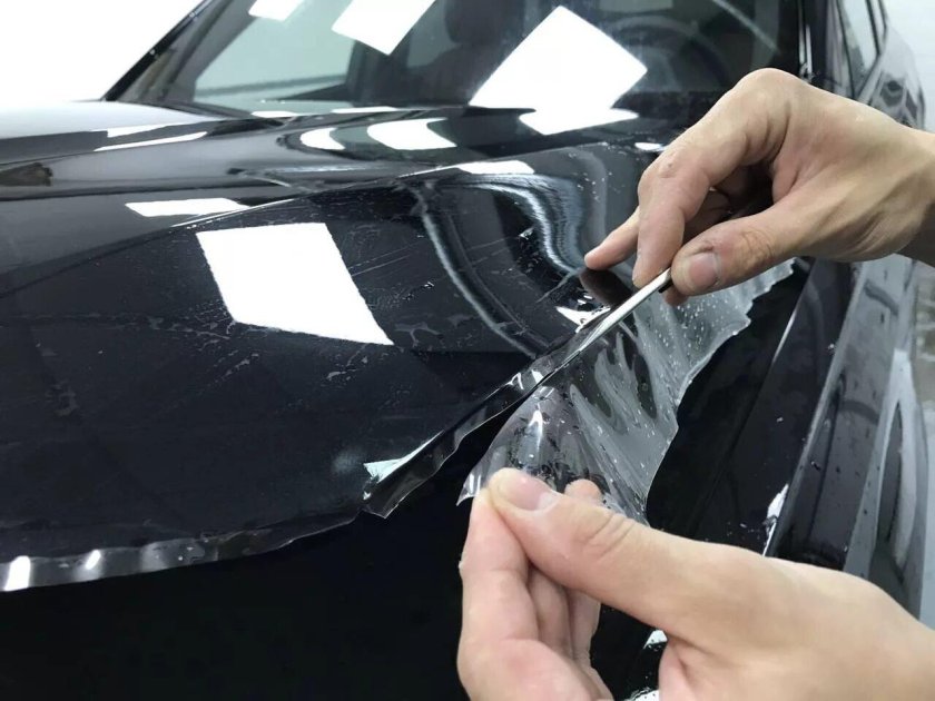 Защитная антигравийная пленка чëрная для Киа Спортейдж 3