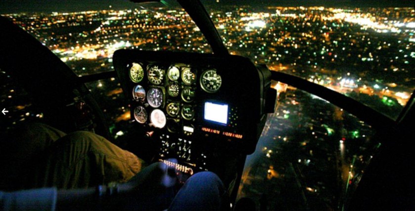 Ночной полет на вертолете