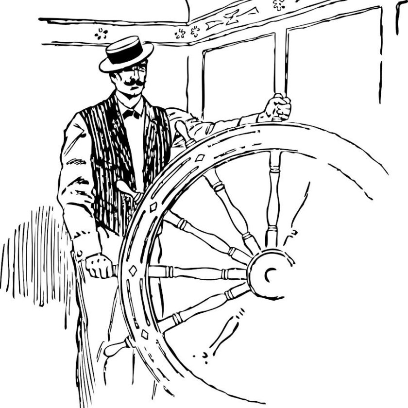 Капитан корабля рисунок