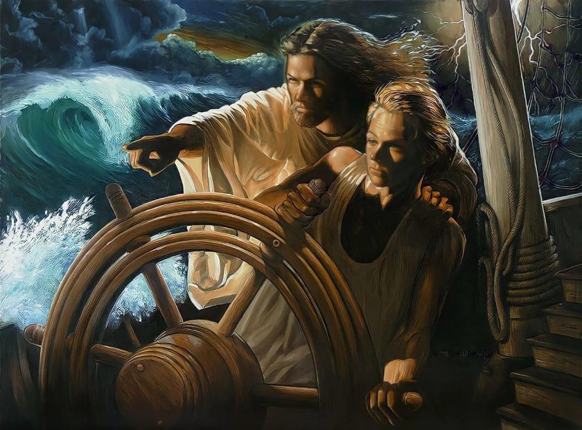 Христос штурвал