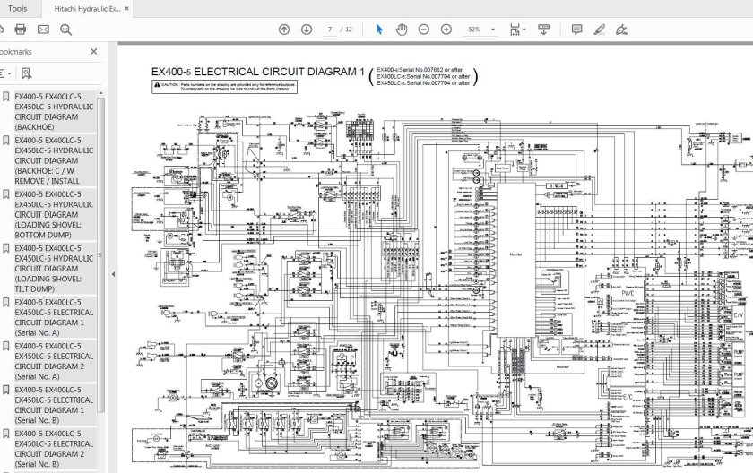 Hitachi ex 870 схема