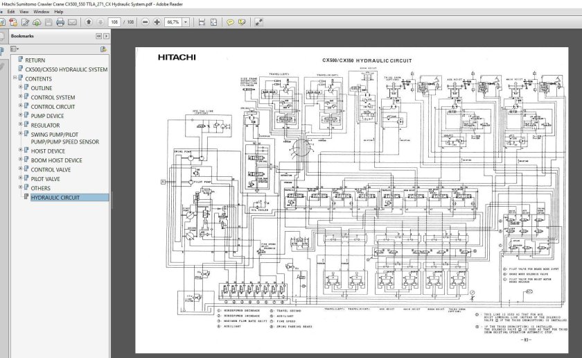 Электрическая схема экскаватора Хитачи