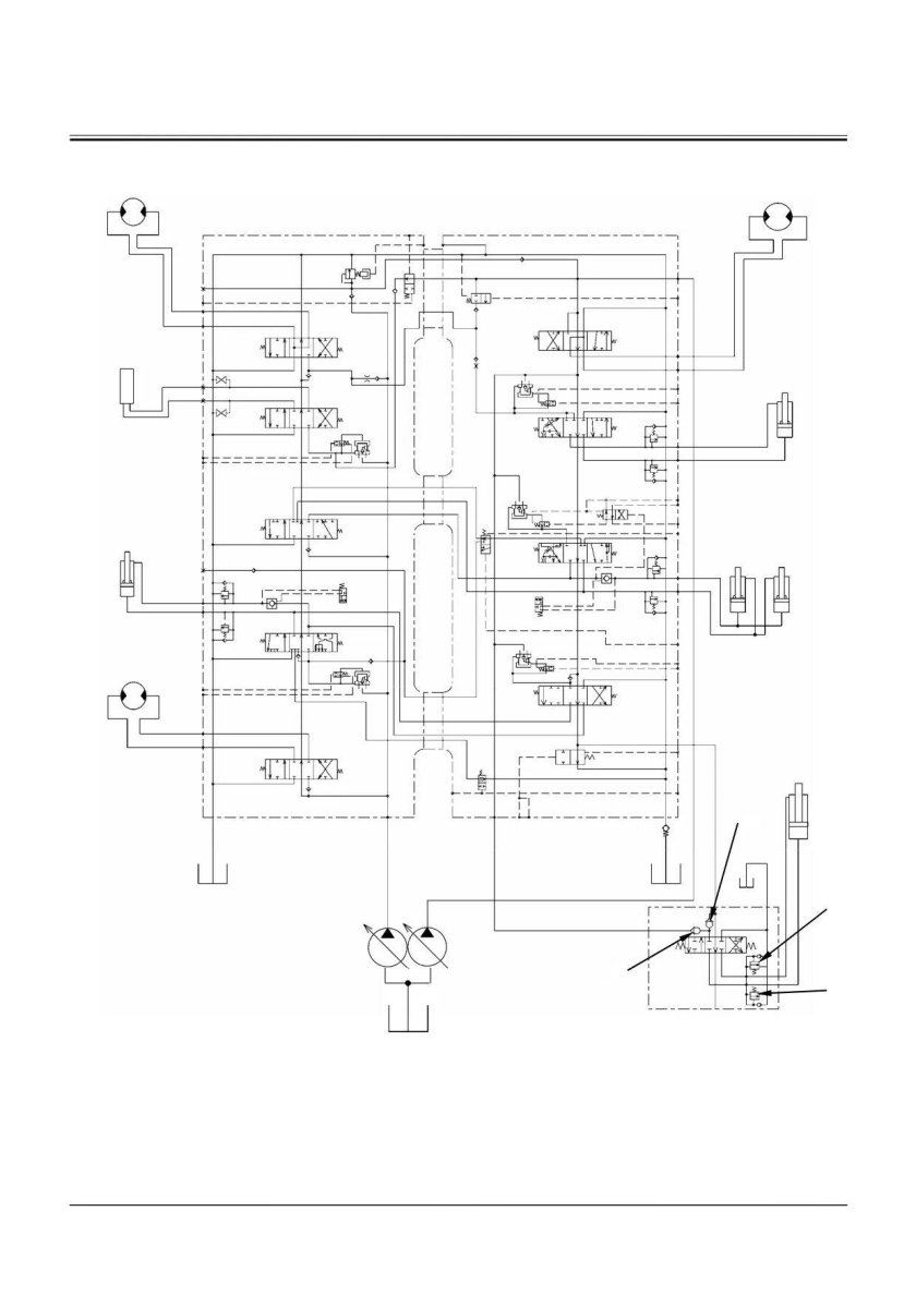 Гидросхема экскаватора Хитачи 330