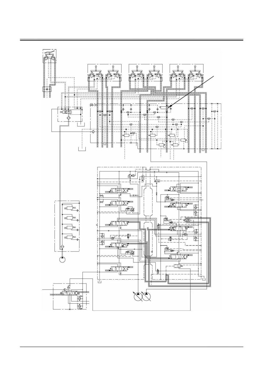 Гидравлическая схема экскаватора Хитачи 200