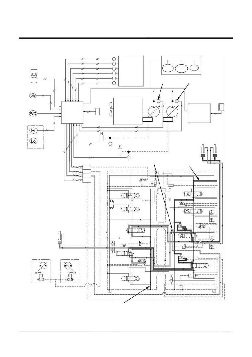 Гидравлическая схема экскаватора