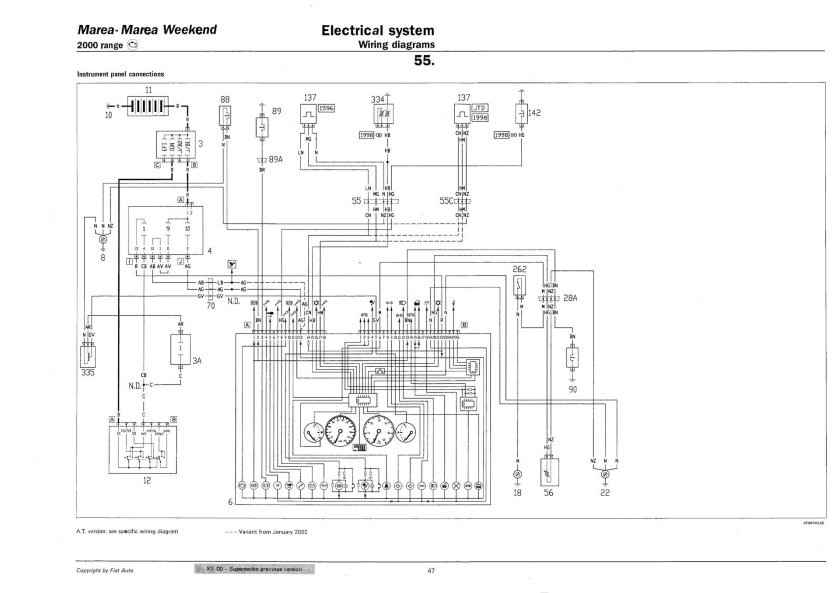 Фиат Мареа электросхема