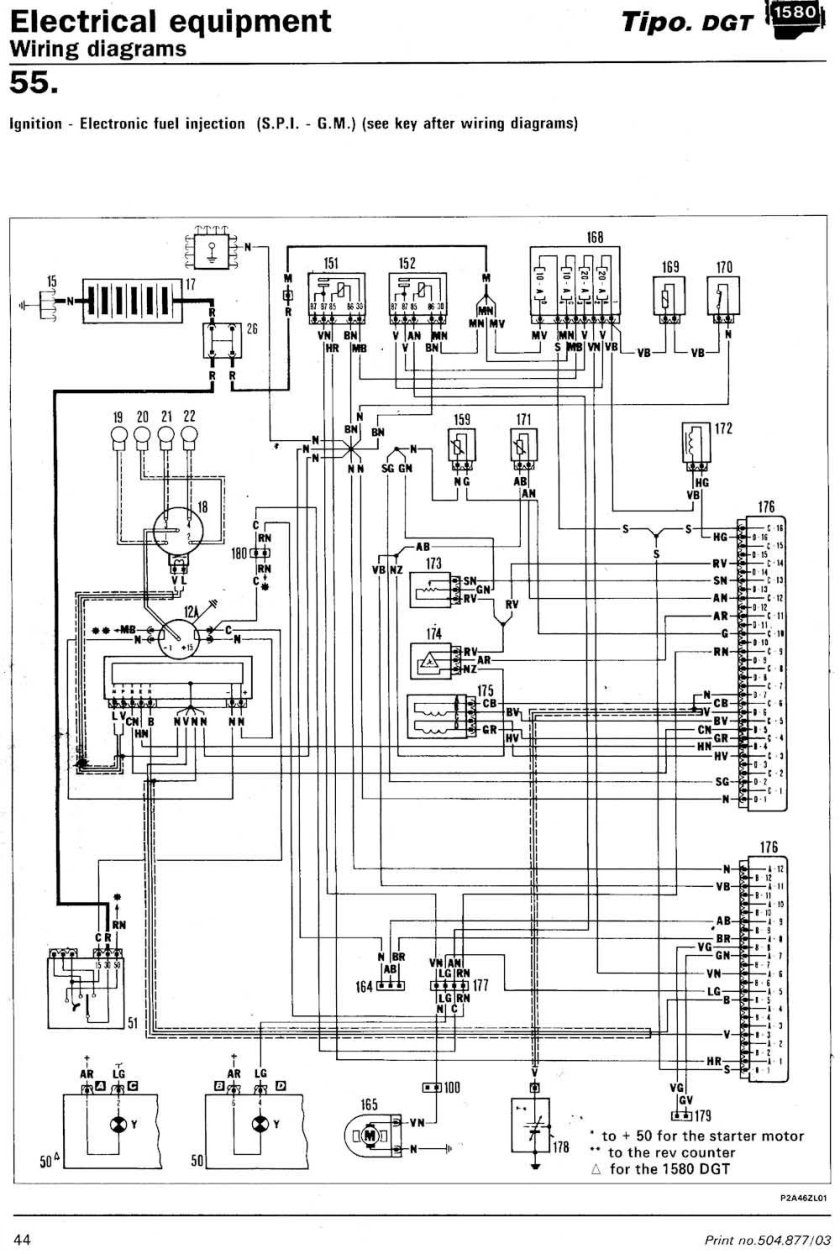 Схема электрооборудования Фиат Добло 1.4