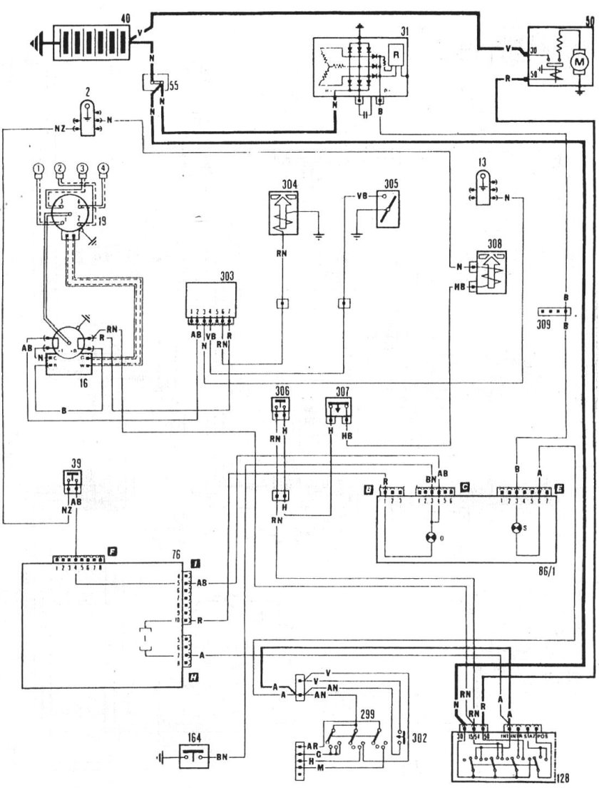 Схема электрооборудования фиат типо