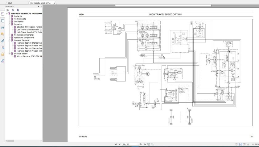 Электросхема Fiat Kobelco fb 100.2