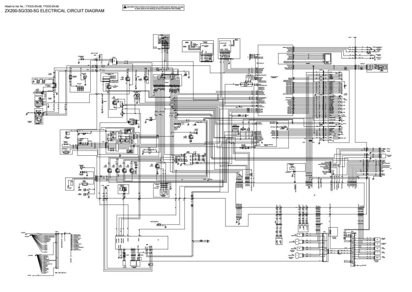 Электросхема экскаватора Хитачи 200