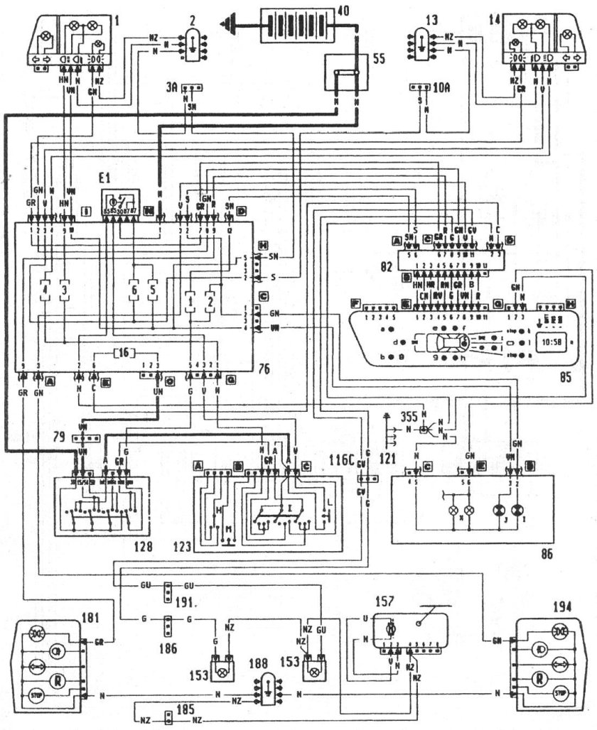 Пежо 405 схема электрооборудования