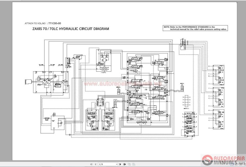 Hitachi 330 экскаватор электрическая схема