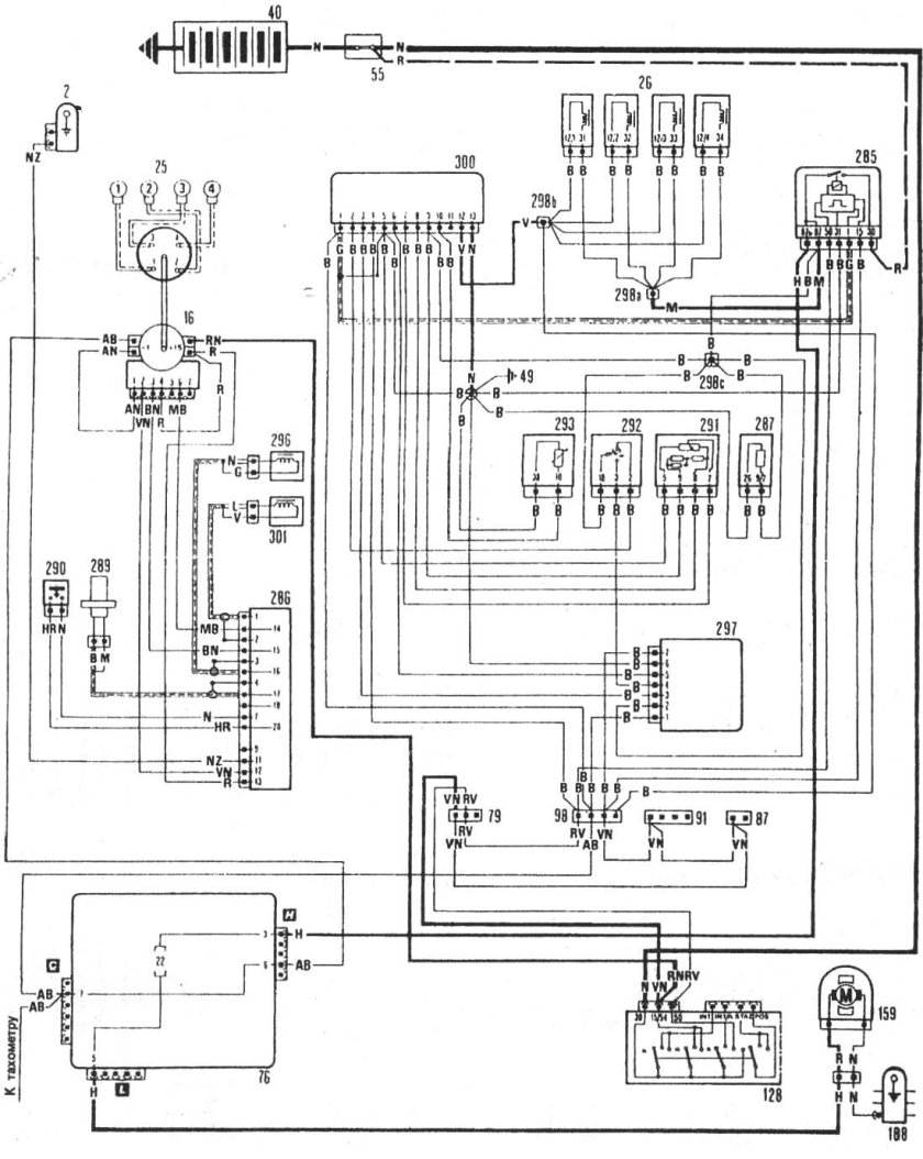 Электросхема Фиат Стило