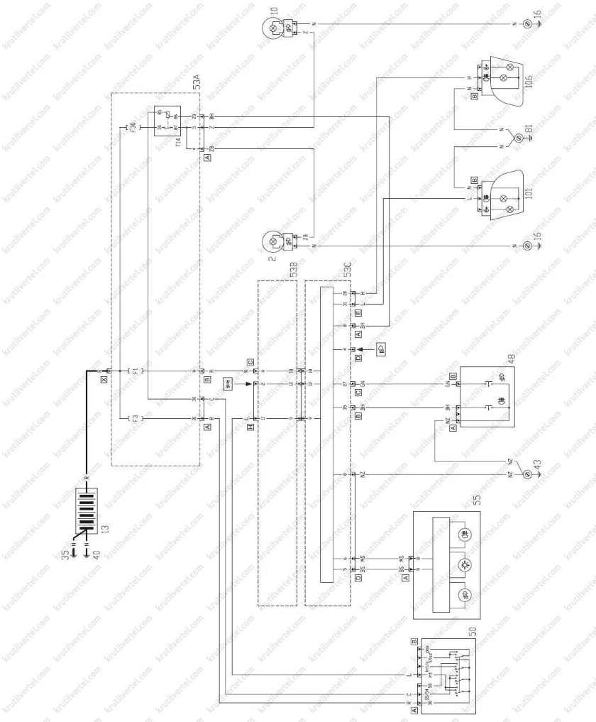 Схема электропроводки