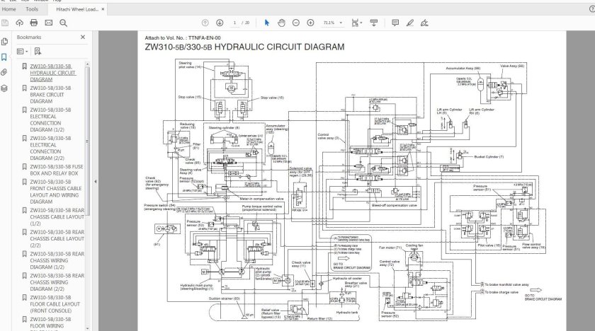 Гидравлическая система экскаватора Хитачи 330