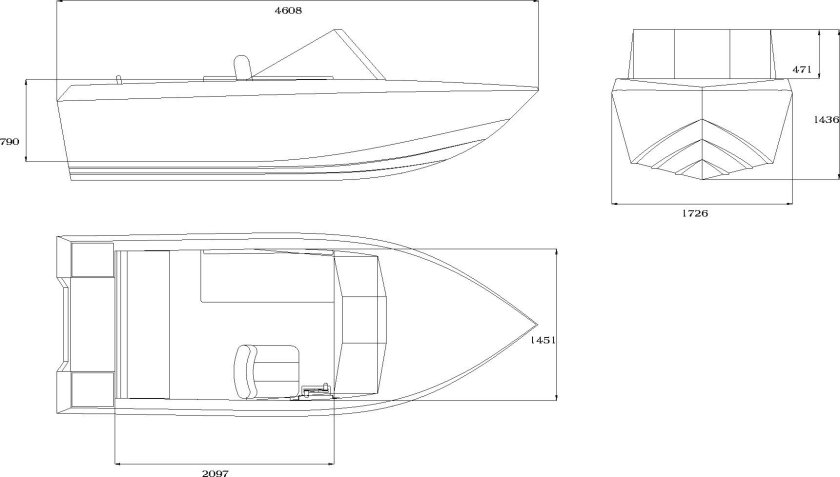 Алюминиевая лодка Барракуда чертежи