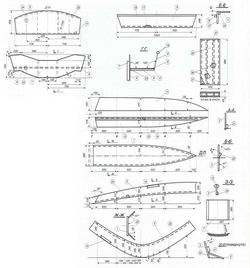 Мотолодка Нептун 33 чертежи