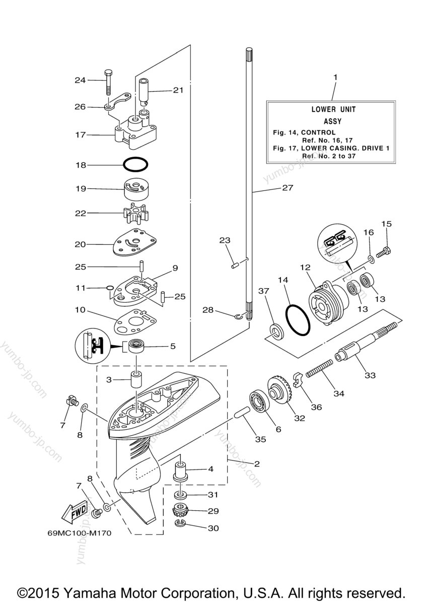 Редуктора Yamaha 3, Yamaha f2.5