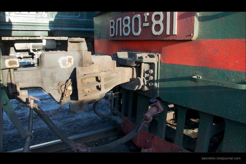 Автосцепка грузового вагона